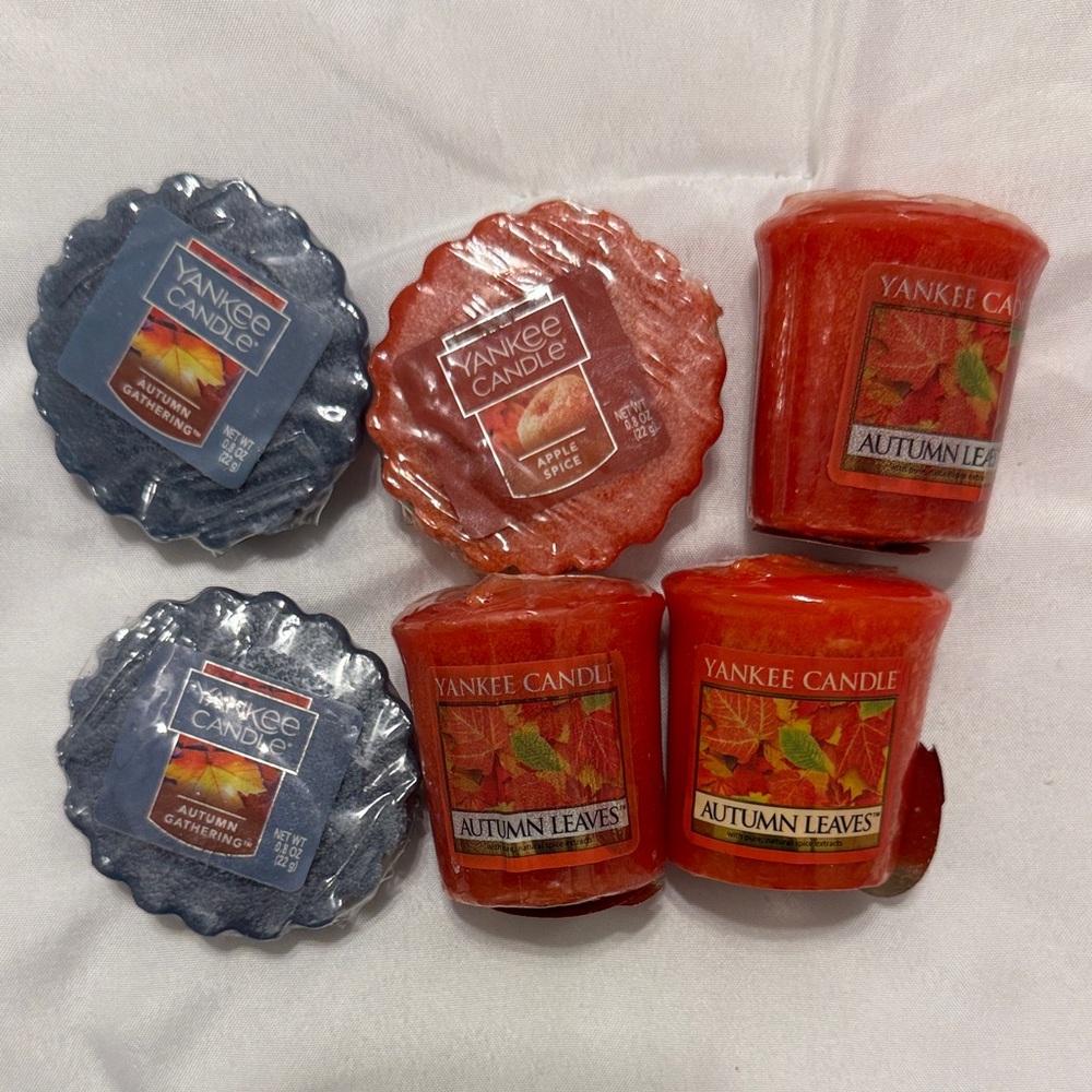 💡 3/$15 Yankee Candle Autumn Collection Assorted Wax Melts Votive Candles